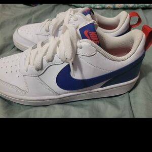 Nike Kids White, Blue And Red Dunks Size 5.5 Youth